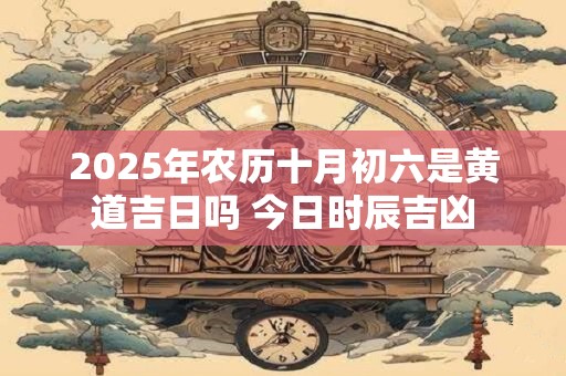 2025年农历十月初六是黄道吉日吗 今日时辰吉凶