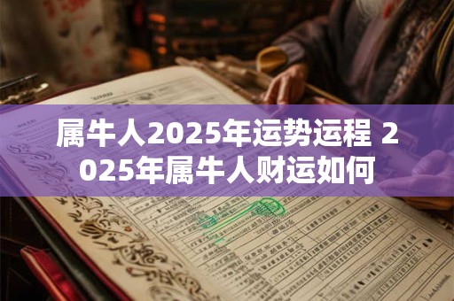 属牛人2025年运势运程 2025年属牛人财运如何