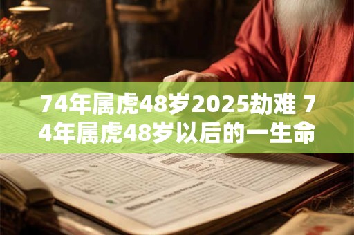 74年属虎48岁2025劫难 74年属虎48岁以后的一生命运