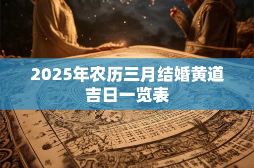 2025年农历三月结婚黄道吉日一览表