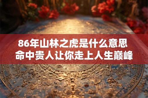 86年山林之虎是什么意思 命中贵人让你走上人生巅峰