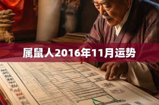 属鼠人2016年11月运势