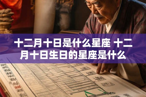 十二月十日是什么星座 十二月十日生日的星座是什么