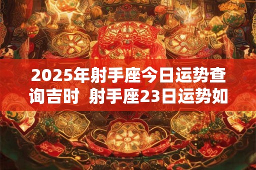 2025年射手座今日运势查询吉时  射手座23日运势如何
