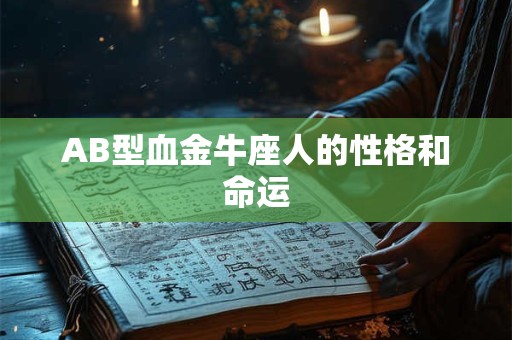 AB型血金牛座人的性格和命运