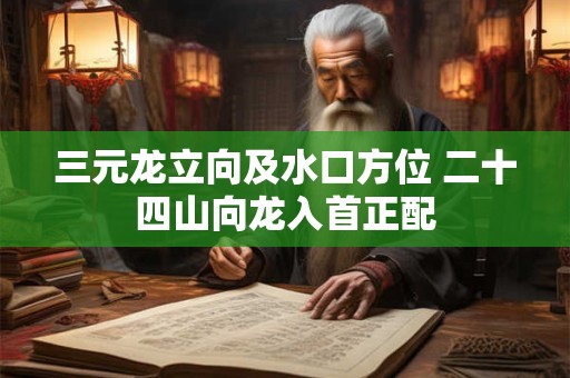 三元龙立向及水口方位 二十四山向龙入首正配