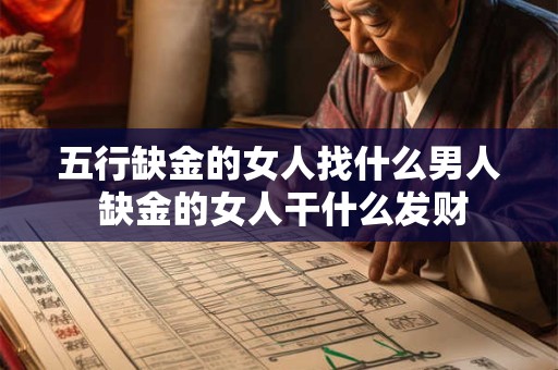 五行缺金的女人找什么男人 缺金的女人干什么发财