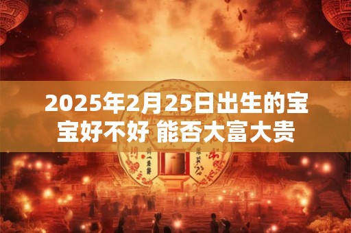 2025年2月25日出生的宝宝好不好 能否大富大贵