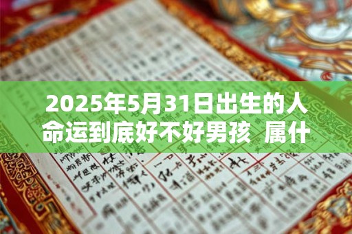 2025年5月31日出生的人命运到底好不好男孩  属什么命