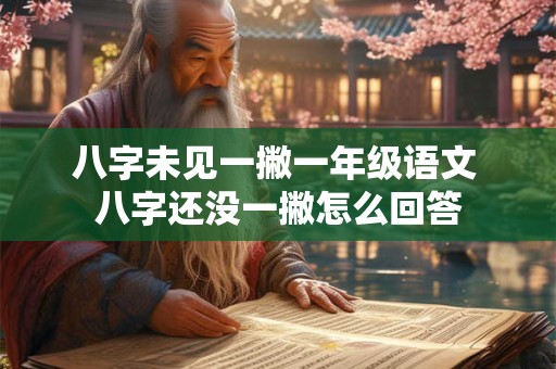 八字未见一撇一年级语文 八字还没一撇怎么回答