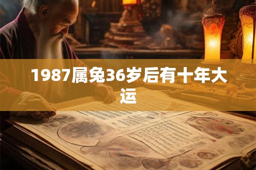 1987属兔36岁后有十年大运