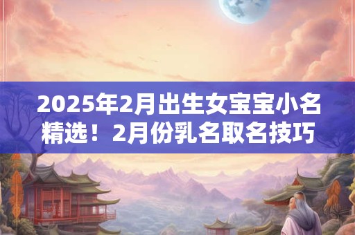 2026年2月出生女宝宝小名精选！2月份乳名取名技巧