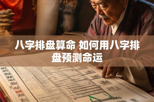 八字排盘算命 如何用八字排盘预测命运