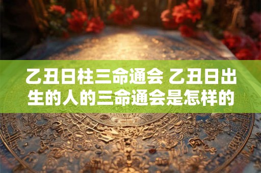 乙丑日柱三命通会 乙丑日出生的人的三命通会是怎样的