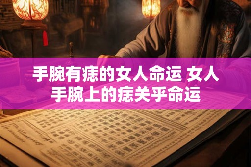 手腕有痣的女人命运 女人手腕上的痣关乎命运