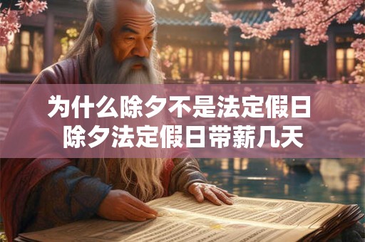 为什么除夕不是法定假日 除夕法定假日带薪几天