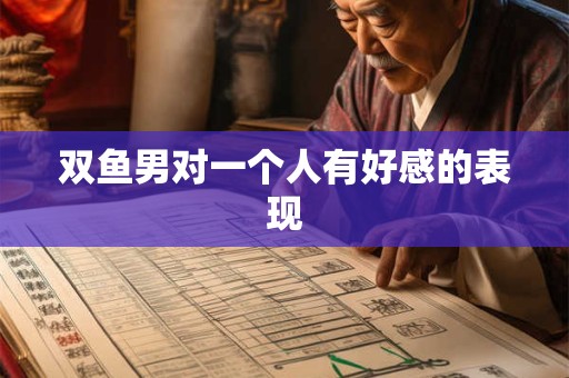 双鱼男对一个人有好感的表现