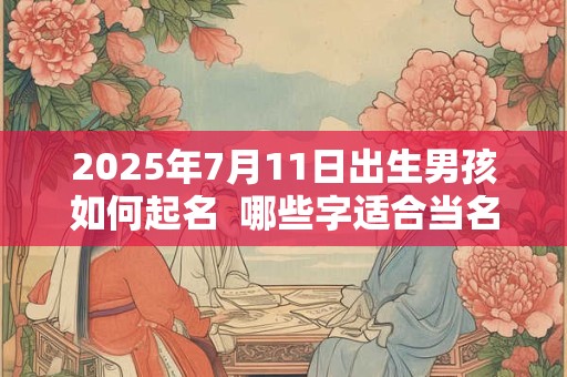 2025年7月11日出生男孩如何起名  哪些字适合当名字