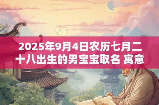 2025年9月4日农历七月二十八出生的男宝宝取名 寓意有内涵 2025年9月4日农历七月二十八出生的男宝宝取名 寓意有内涵