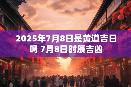 2025年7月8日是黄道吉日吗 7月8日时辰吉凶