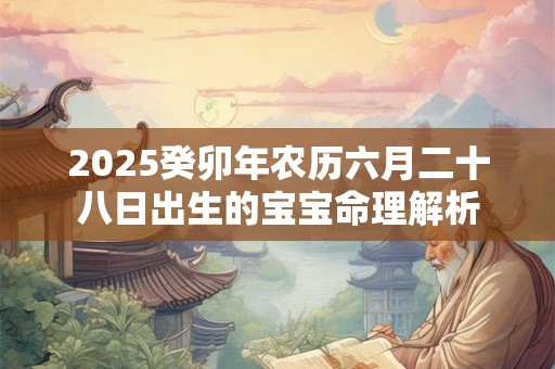 2025癸卯年农历六月二十八日出生的宝宝命理解析