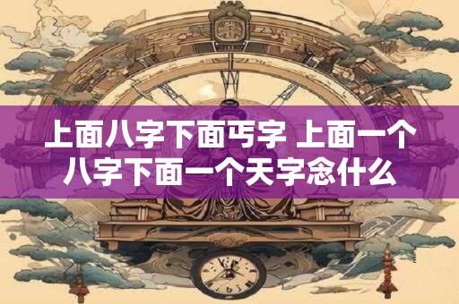 上面八字下面丐字 上面一个八字下面一个天字念什么