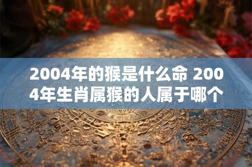 2004年的猴是什么命 2004年生肖属猴的人属于哪个命运