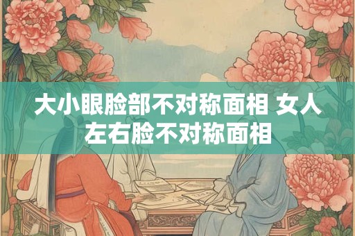 大小眼脸部不对称面相 女人左右脸不对称面相