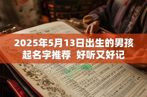 2025年5月13日出生的男孩起名字推荐  好听又好记