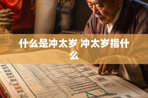 什么是冲太岁 冲太岁指什么