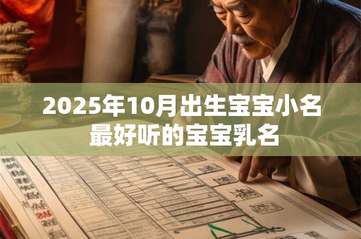 2025年10月出生宝宝小名 最好听的宝宝乳名