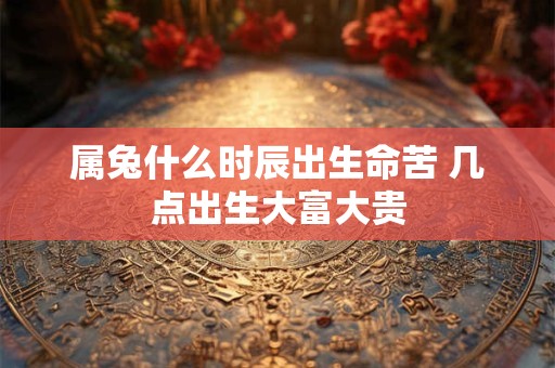 属兔什么时辰出生命苦 几点出生大富大贵