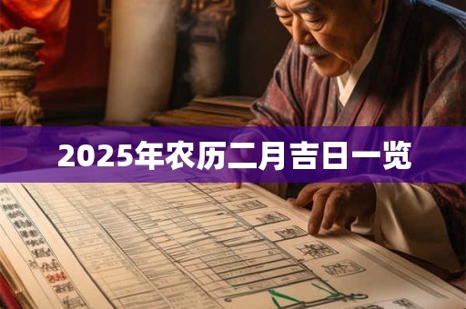 2025年农历二月吉日一览