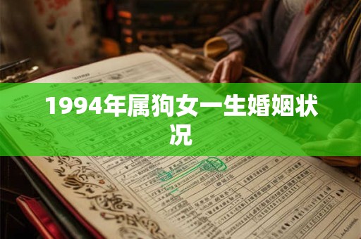 1994年属狗女一生婚姻状况