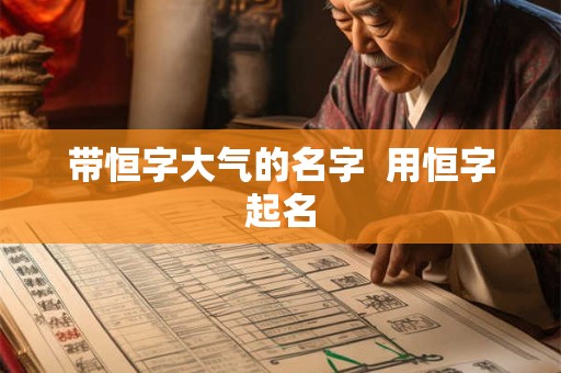 带恒字大气的名字  用恒字起名
