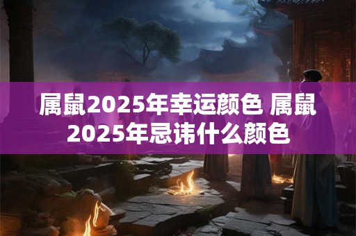 属鼠2025年幸运颜色 属鼠2025年忌讳什么颜色