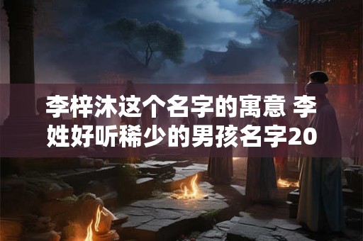 李梓沐这个名字的寓意 李姓好听稀少的男孩名字2025