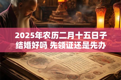 2026年农历二月十五日子结婚好吗 先领证还是先办婚礼