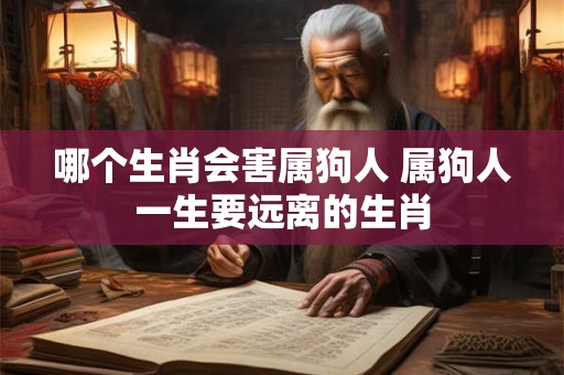 哪个生肖会害属狗人 属狗人一生要远离的生肖