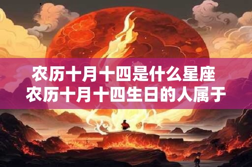 农历十月十四是什么星座 农历十月十四生日的人属于哪个星座