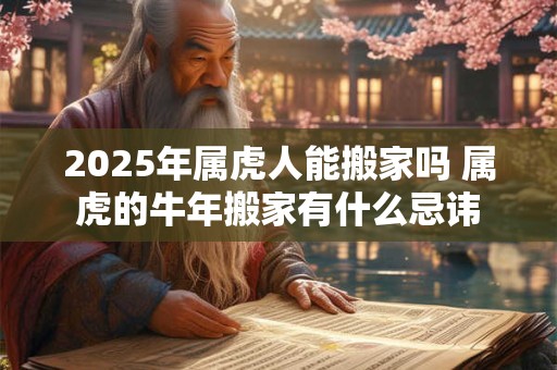 2025年属虎人能搬家吗 属虎的牛年搬家有什么忌讳