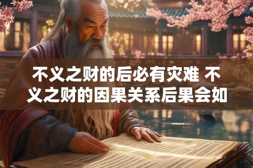 不义之财的后必有灾难 不义之财的因果关系后果会如何