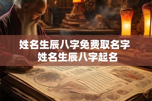 姓名生辰八字免费取名字  姓名生辰八字起名