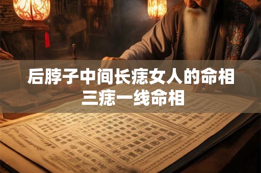 后脖子中间长痣女人的命相 三痣一线命相