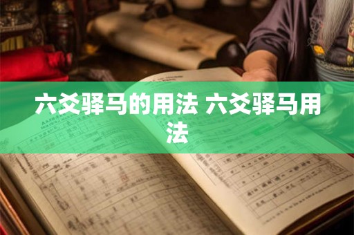 六爻驿马的用法 六爻驿马用法
