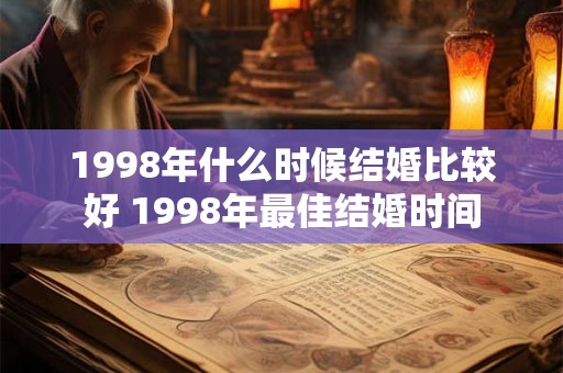 1998年什么时候结婚比较好 1998年最佳结婚时间