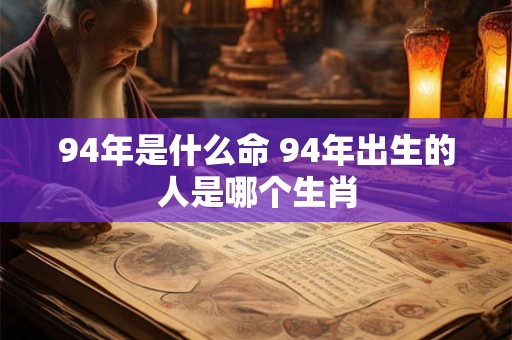 94年是什么命 94年出生的人是哪个生肖