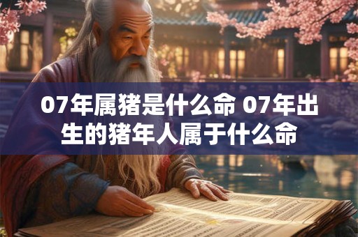 07年属猪是什么命 07年出生的猪年人属于什么命