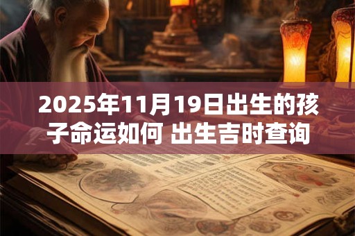 2025年11月19日出生的孩子命运如何 出生吉时查询