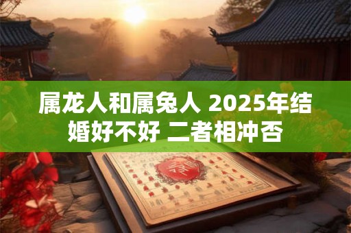 属龙人和属兔人 2025年结婚好不好 二者相冲否
